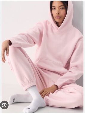 TNA Light Pink Matching Set- Pullover Hoodie and Sweats